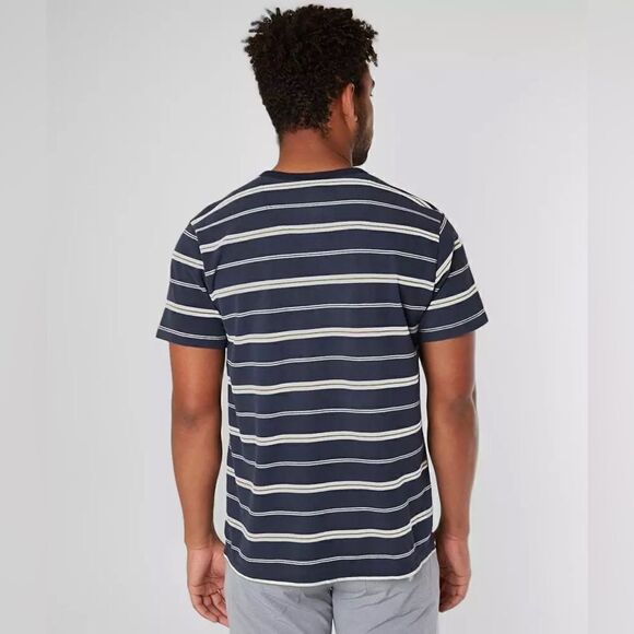 KATIN Henley short sleeve super soft striped shirt Mens size medium - Picture 2 of 7